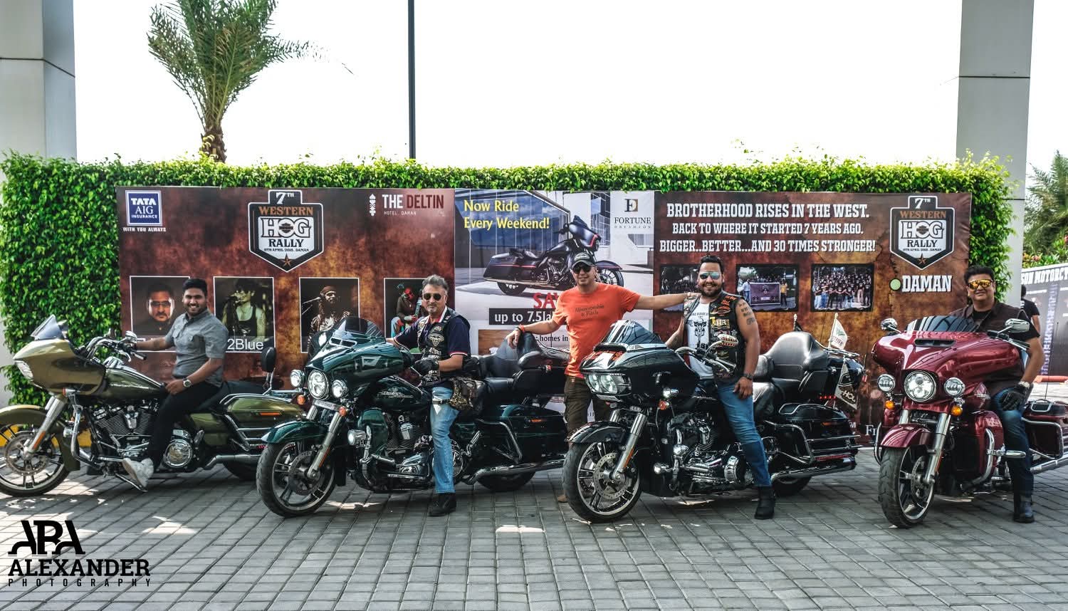Harley-Davidson riders at a Western H.O.G. Ride in Daman